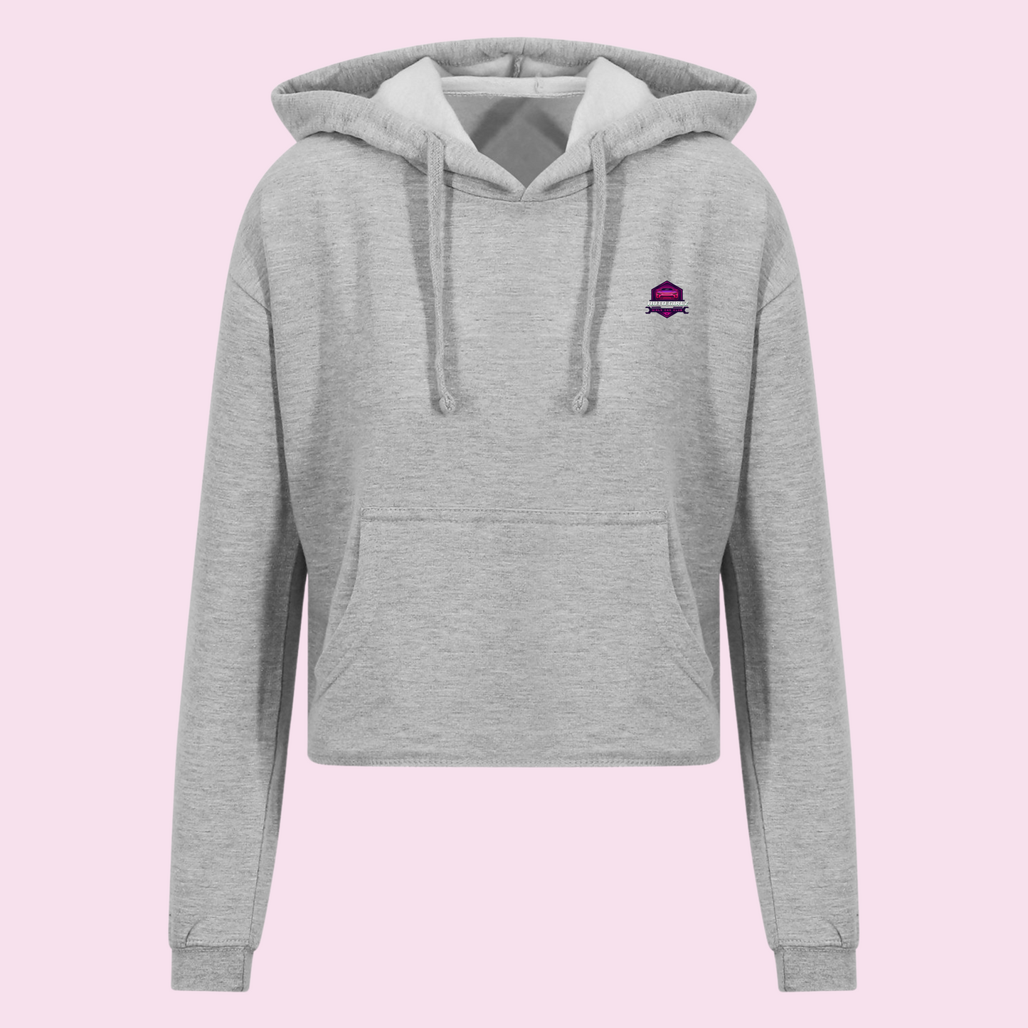 AutoGirlz Cropped Grey Hoodie