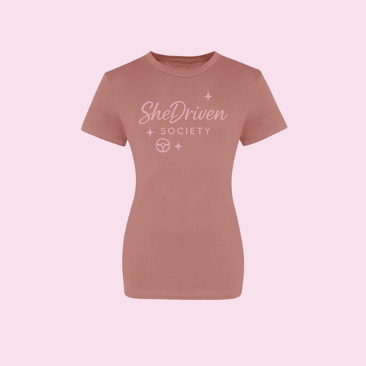 SheDriven Society Pink Tee
