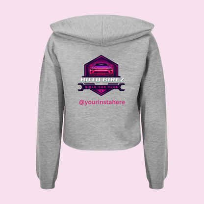 AutoGirlz Cropped Grey Hoodie