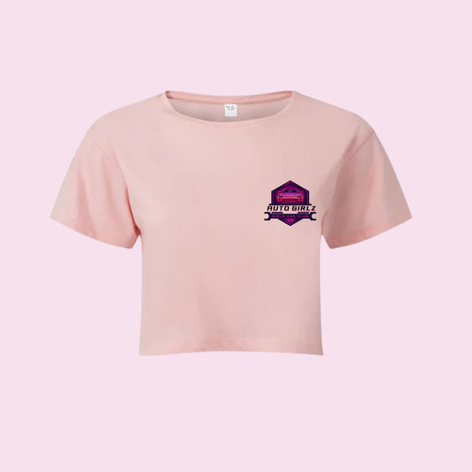 AutoGirlz Cropped Pink Tee